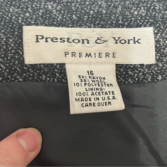 Preston & York Premiere Wool Blend Long A line Skirt sz 16 - Picture 2 of 6